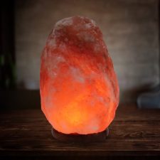 Natural Shape Pink Himalayan USB Salt Lamp (600–800 g) – Hand-Carved Crystal Night Light